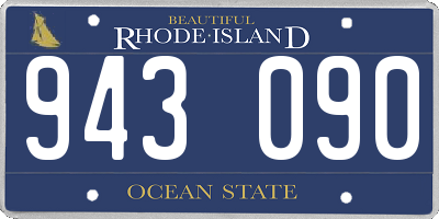 RI license plate 943090