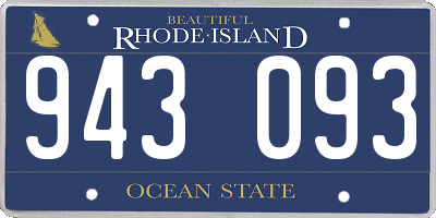 RI license plate 943093