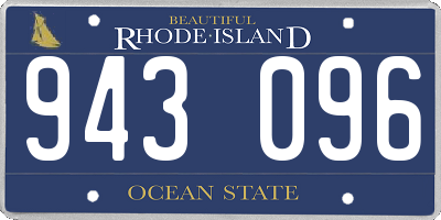 RI license plate 943096