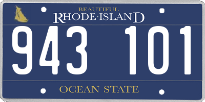 RI license plate 943101