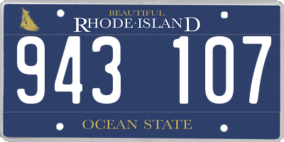 RI license plate 943107