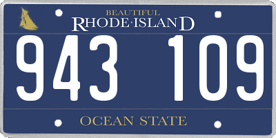 RI license plate 943109