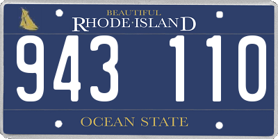 RI license plate 943110