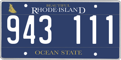 RI license plate 943111