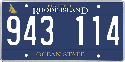 RI license plate 943114