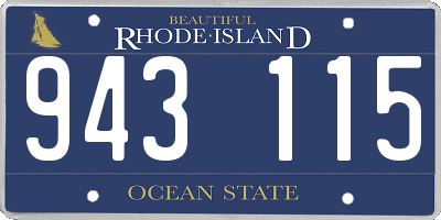 RI license plate 943115