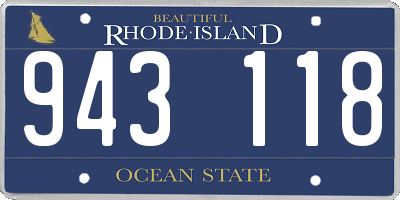 RI license plate 943118