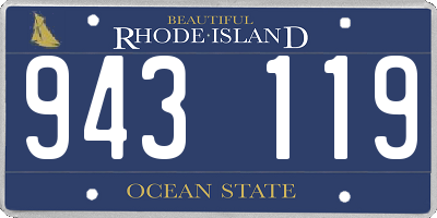 RI license plate 943119