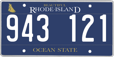 RI license plate 943121