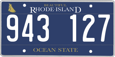 RI license plate 943127