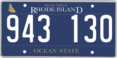 RI license plate 943130