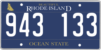 RI license plate 943133