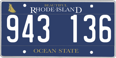 RI license plate 943136