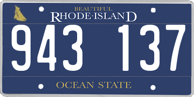 RI license plate 943137
