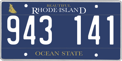 RI license plate 943141