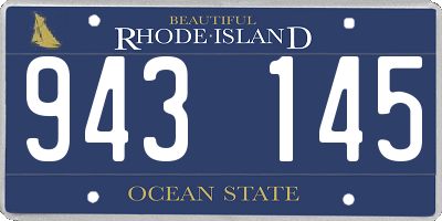 RI license plate 943145