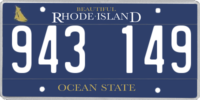 RI license plate 943149
