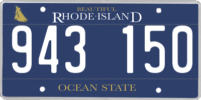 RI license plate 943150