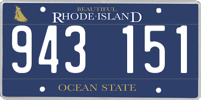 RI license plate 943151