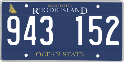 RI license plate 943152