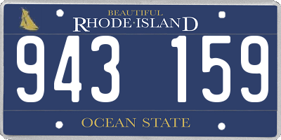 RI license plate 943159