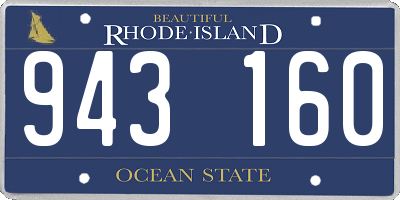 RI license plate 943160