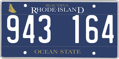 RI license plate 943164