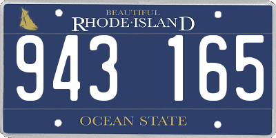 RI license plate 943165