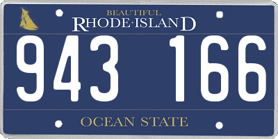 RI license plate 943166