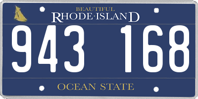 RI license plate 943168