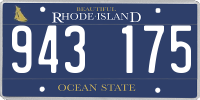 RI license plate 943175