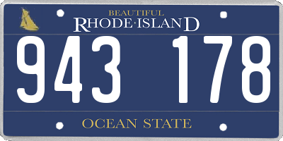 RI license plate 943178