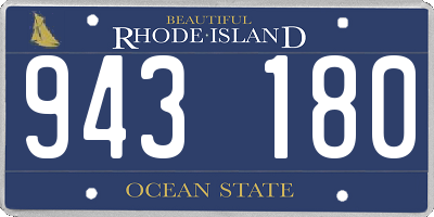 RI license plate 943180