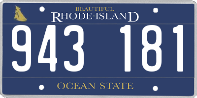 RI license plate 943181