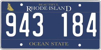 RI license plate 943184