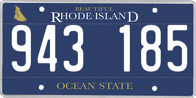 RI license plate 943185