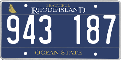 RI license plate 943187