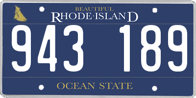 RI license plate 943189