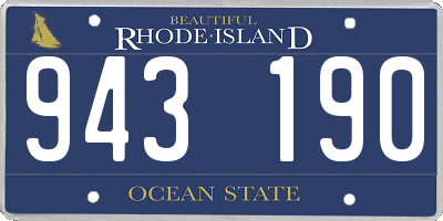 RI license plate 943190