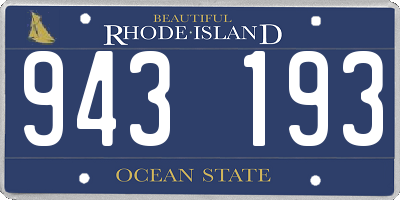 RI license plate 943193