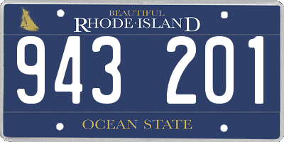 RI license plate 943201