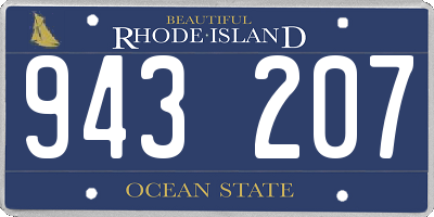 RI license plate 943207