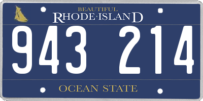 RI license plate 943214
