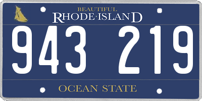 RI license plate 943219