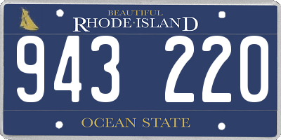 RI license plate 943220