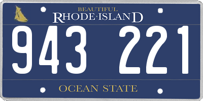 RI license plate 943221
