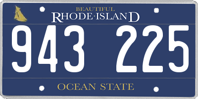RI license plate 943225