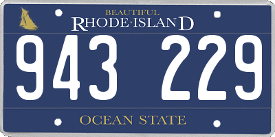 RI license plate 943229