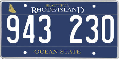 RI license plate 943230