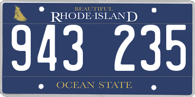RI license plate 943235